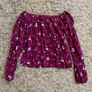 Hollister Off the Shoulder Floral Top